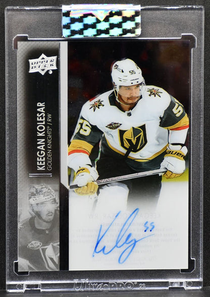 2021-22 UD Clear Cut Base Set Keegan Kolesar CC-KK Vegas Golden Knights Auto
