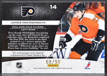 2011-12 Panini Limited Jumbo Materials James van Riemsdyk 68/99 Jersey 5321