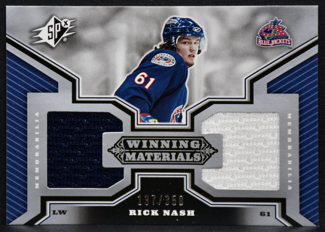 2005-06 SPx Winning Materials Rick Nash WM-RN Blue Jackets 137/350 Jersey 6897