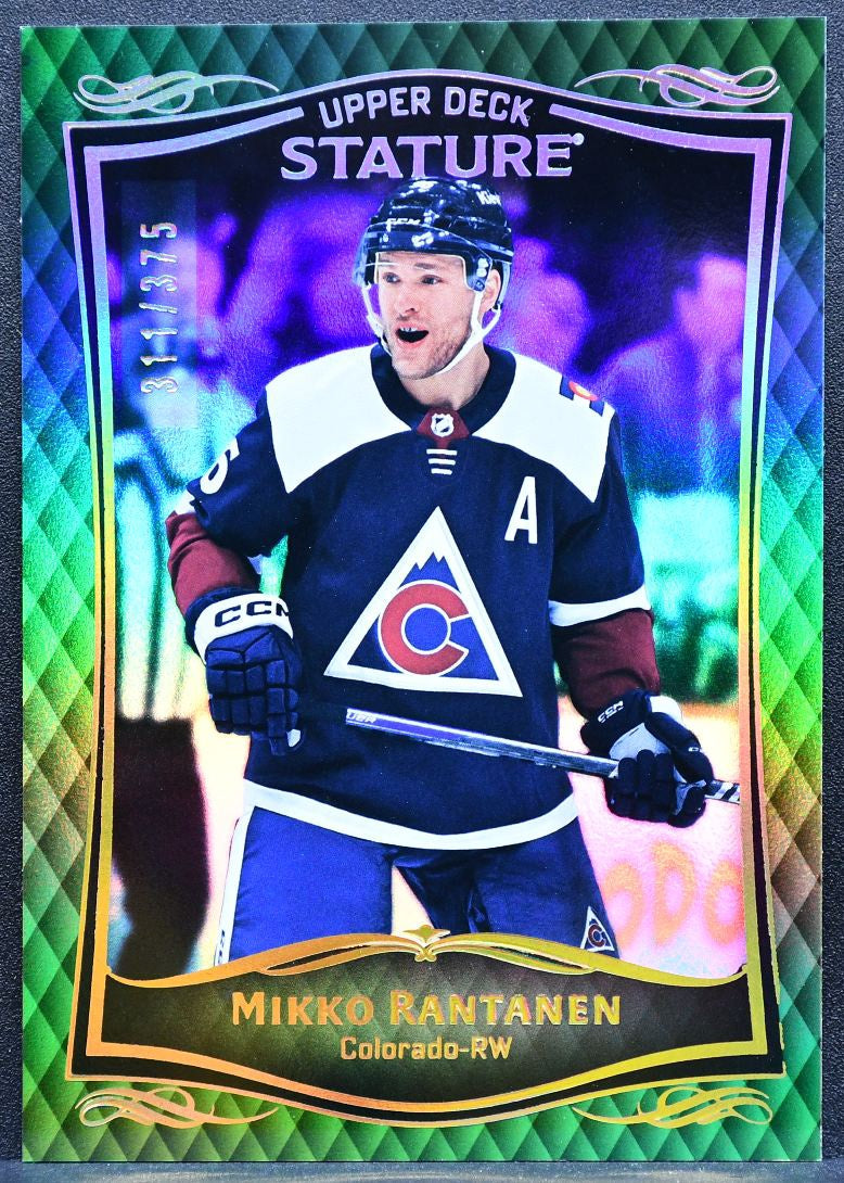 2023-24 Upper Deck Stature Green Mikko Rantanen 19 Avalanche 311/375 9294