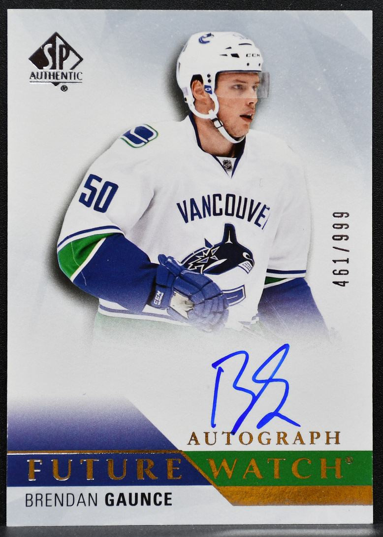 2015-16 SP Authentic Future Watch Auto Brendan Gaunce RC Auto 461/999 9350