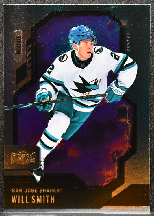 2024-25 SkyBox Metal Universe Rookie Will Smith 143 San Jose Sharks RC 4315