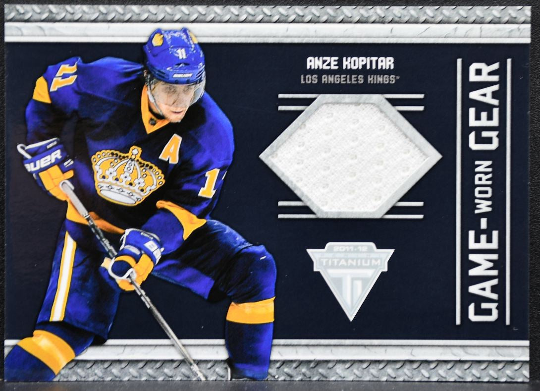 2011-12 Panini Titanium Game-Worn Gear Anze Kopitar 87 Kings Jersey 7987
