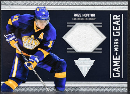 2011-12 Panini Titanium Game-Worn Gear Anze Kopitar 87 Kings Jersey 7987