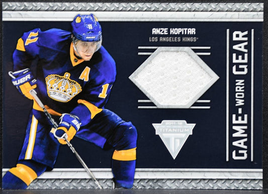 2011-12 Panini Titanium Game-Worn Gear Anze Kopitar 87 Kings Jersey 7987