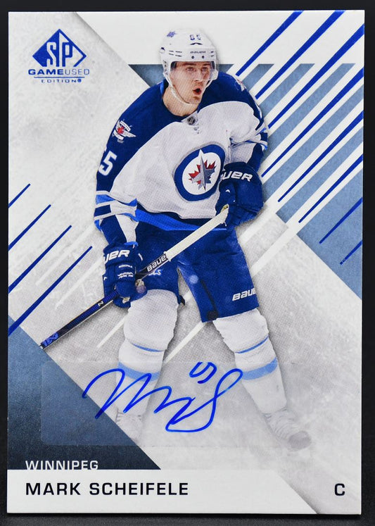 2016-17 SP Game Used Base Blue Auto Mark Scheifele 84 Auto