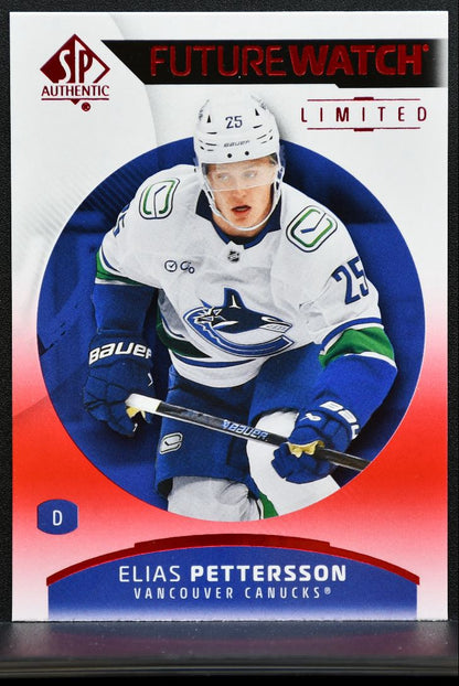 2025-26 SP Authentic Future Watch Limited Red Elias Pettersson Canucks RC 3444