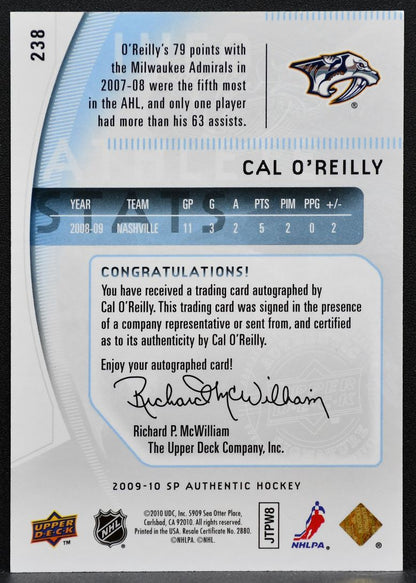 2009-10 SP Authentic Future Watch Auto Cal O'Reilly RC Auto 925/999 2855