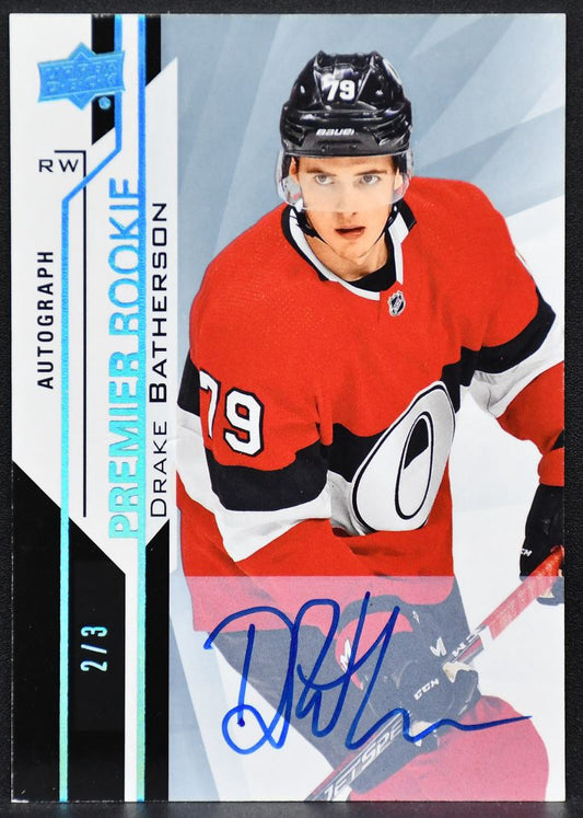 18-19 UD Premier Rookie Silver Spectrum Autographs Batherson Senators RC Auto /3 4535