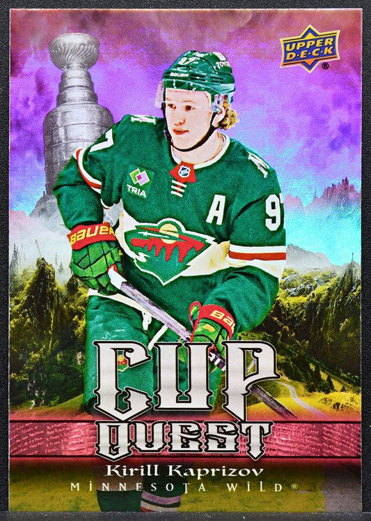 2025-26 Upper Deck Series 1 Cup Quest Red Kirill Kaprizov CQ-2 128/199 8784