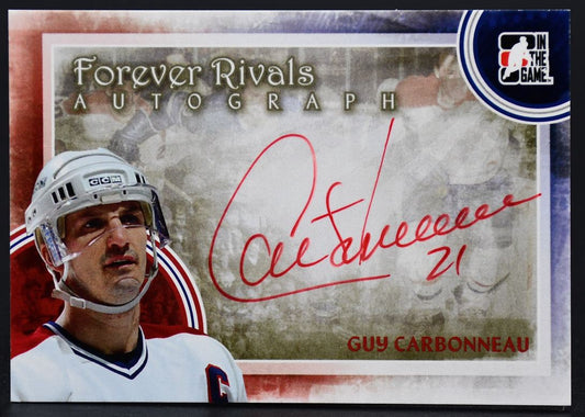 2011-12 In The Game Forever Rivals Autograph Guy Carbonneau A-GC Auto