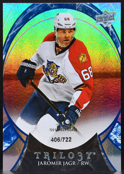 2015-16 UD Trilogy Rainbow Foil Blue Jaromir Jagr 38 Panthers 406/722 4951