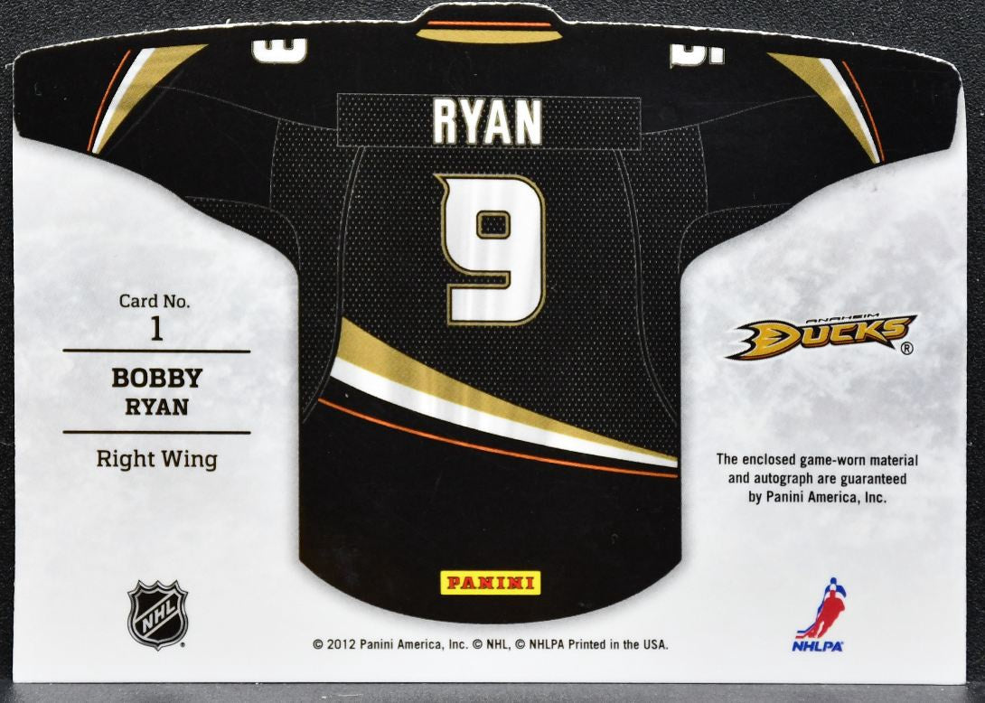 2011-12 Panini Titanium Home Sweaters Autographs Bobby Ryan Ducks Auto 7361