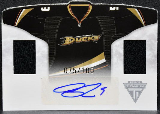 2011-12 Panini Titanium Home Sweaters Autographs Bobby Ryan Ducks Auto 7361