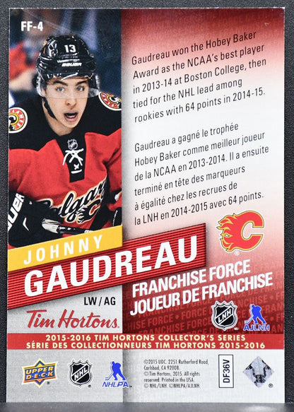 2015-16 UD Tim Hortons Franchise Force Johnny Gaudreau FF-4 Calgary Flames 7603