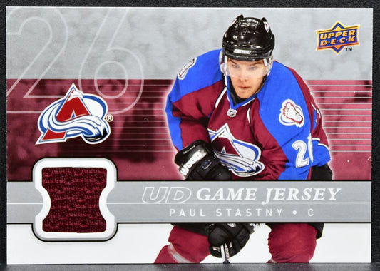 2008-09 Upper Deck Series 1 UD Game Jerseys Paul Stastny Avalanche Jersey 2617