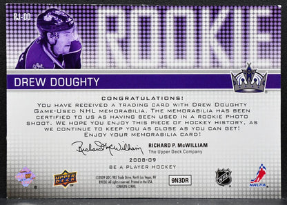 2008-09 UD Be a Player Rookie Jerseys Drew Doughty Kings RC 154/299 Jersey 6250