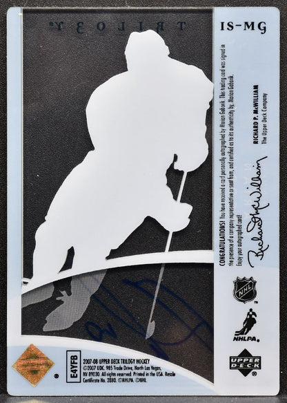 2007-08 Upper Deck Trilogy Ice Scripts Marian Gaborik IS-MG Wild Auto 7290