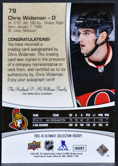 2015-16 UD Ultimate Collection Rookies - Spectrum Gold Wideman 79 RC Auto 4853