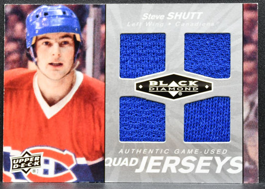 2010-11 Upper Deck Black Diamond Jerseys Quad Steve Shutt Canadiens Jersey 6807