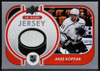 2021-22 Upper Deck Series 1 UD Game Jerseys Anze Kopitar GJ-KO Kings Jersey 3527