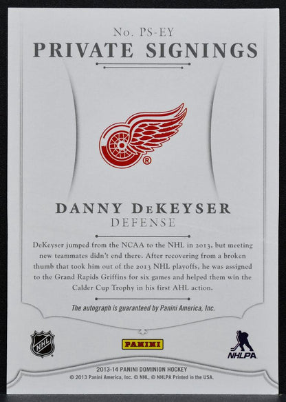 2013-14 Panini Dominion Private Signings Danny Dekeyser Auto 186/199 2707