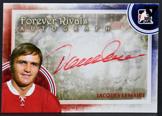 2011-12 In the Game Forever Rivals Series Autograph Jacques Lemaire A-JL Auto