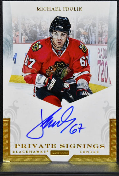 2011-12 Panini Private Signings Michael Frolik MF Chicago Blackhawks Auto 1301