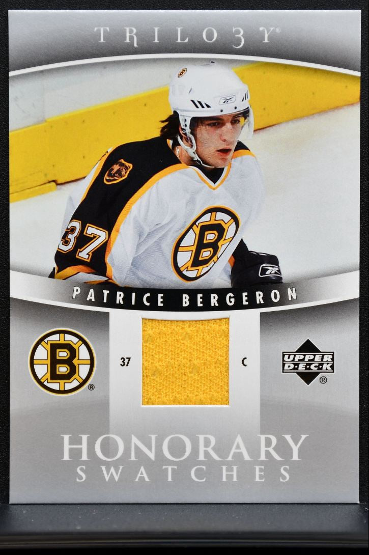 2006-07 UD Trilogy Honorary Swatches Patrice Bergeron HS-PB Bruins Jersey 1020