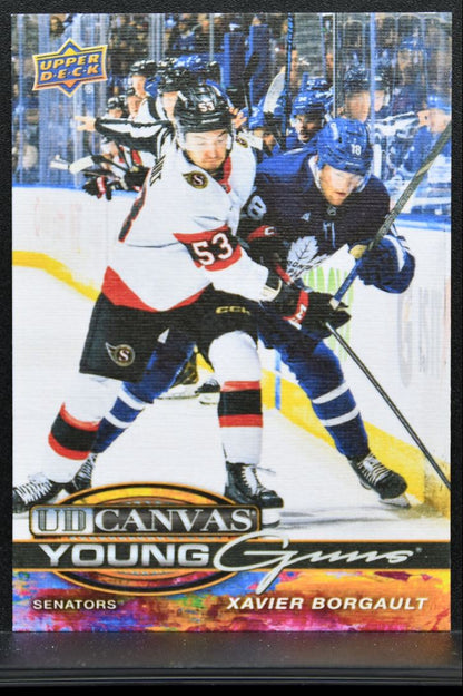 2025-26 UD Extended Series UD Canvas Young Guns Xavier Bourgault RC 8709