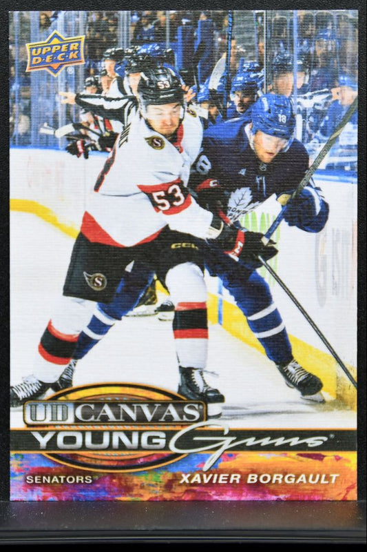 2025-26 UD Extended Series UD Canvas Young Guns Xavier Bourgault RC 8709