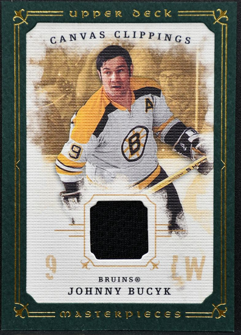 2008-09 UD Masterpieces Canvas Clippings Green Bucyk /85 Jersey 7420