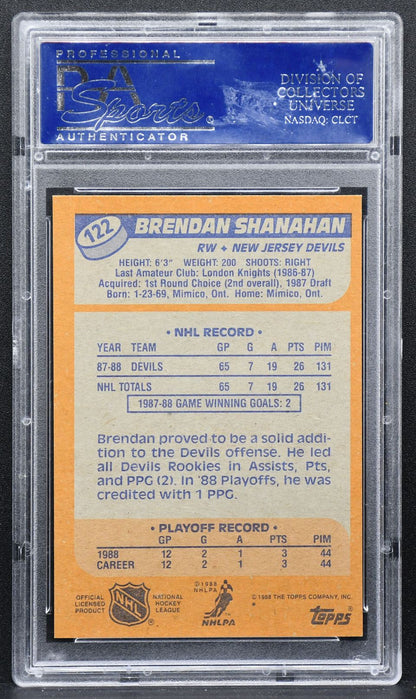 1988-89 Topps Brendan Shanahan 122 New Jersey Devils RC 2385