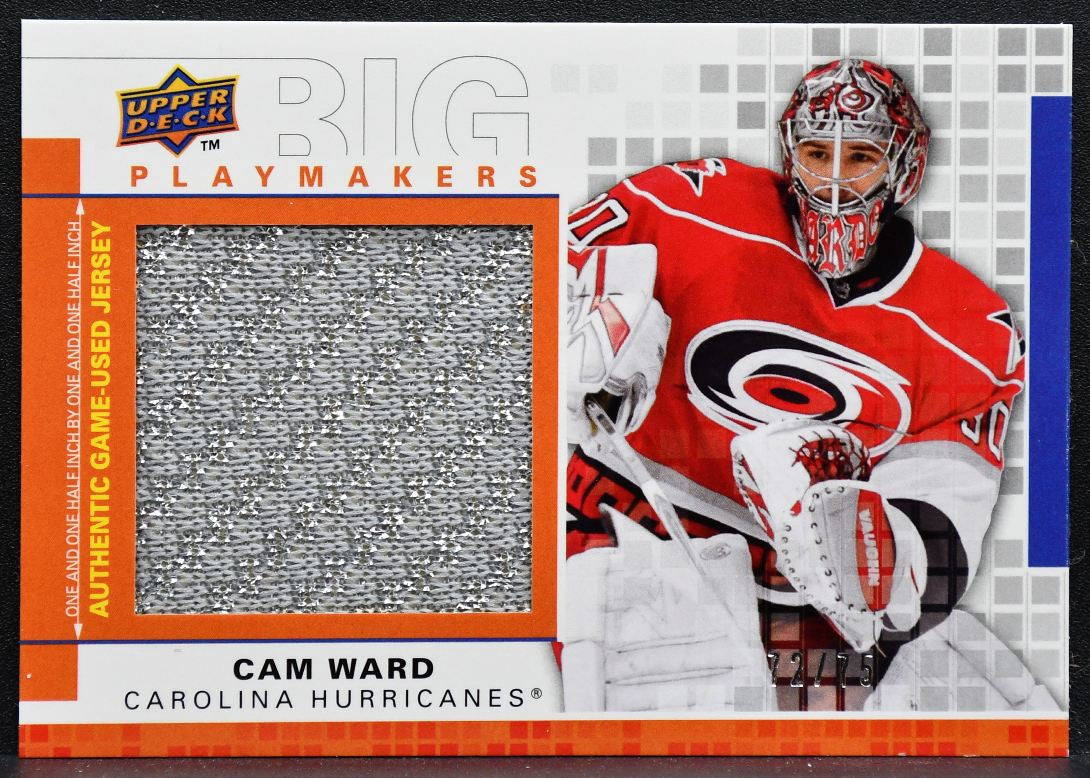 2009-10 Upper Deck Big Playmakers Cam Ward BP-CW Carolina Hurricanes Jersey 4763