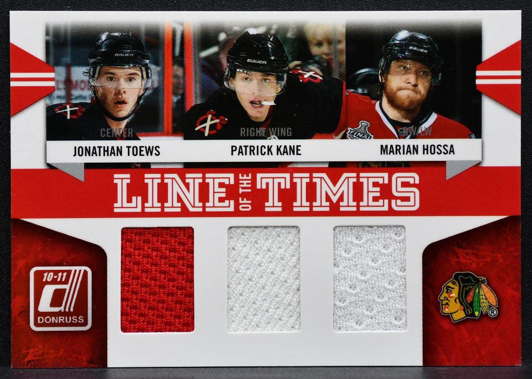 2010-11 Donruss Line of the Times Toews/Hossa/Kane Blackhawks Jersey 4848