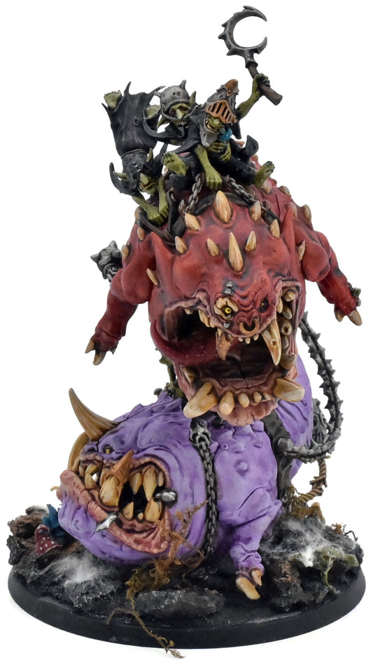 GLOOMSPITE GITZ Loonboss On Mangler Squigs #1 WELL PAINTED Warhammer Sigmar