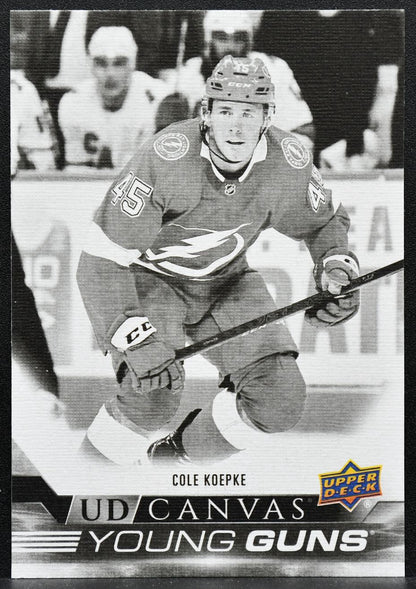 2022-23 UD Series 2 UD Canvas Young Guns Black Cole Koepke Lightning RC 3673