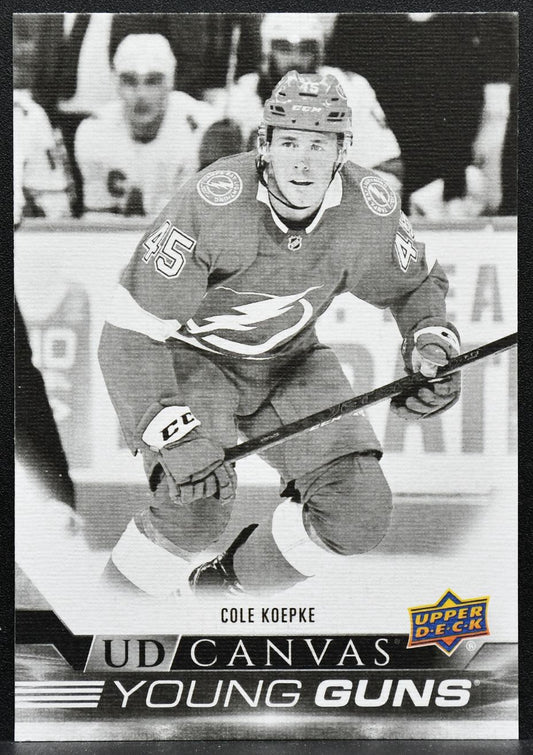 2022-23 UD Series 2 UD Canvas Young Guns Black Cole Koepke Lightning RC 3673