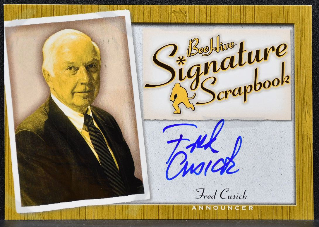 2005-06 Upper Deck Beehive Signature Scrapbook Fred Cusick SS-FC Auto 8896