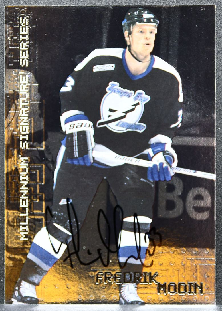 1999-100 Be a Player Millennium Gold Modin 218 Tampa Bay Lightning Auto 1079