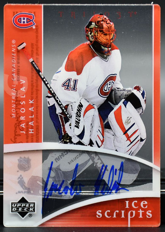 2007-08 UD Trilogy Ice Scripts Jaroslav Halak IS-JH Auto