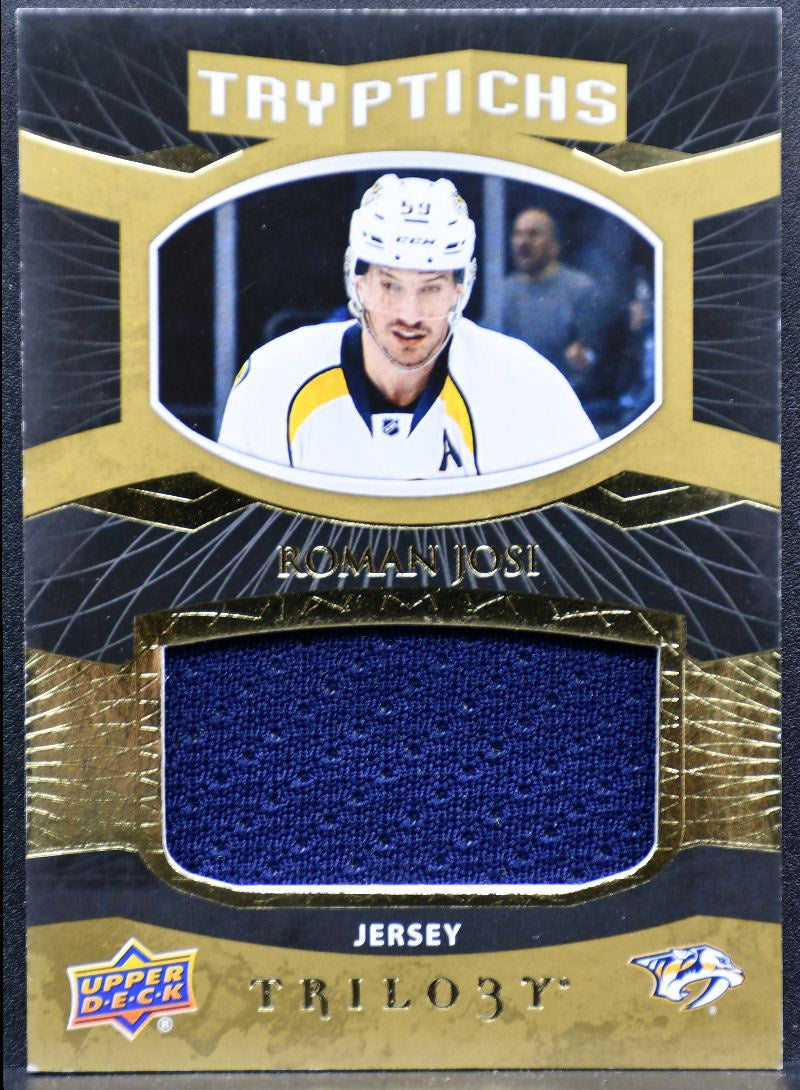 2017-18 UD Trilogy Tryptichs Jersey Relics Roman Josi Predators /149 Jersey 1297