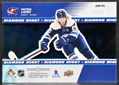 2021-22 UD Black Diamond Might Patrik Laine DM-PL Columbus Blue Jackets 70/99 6477