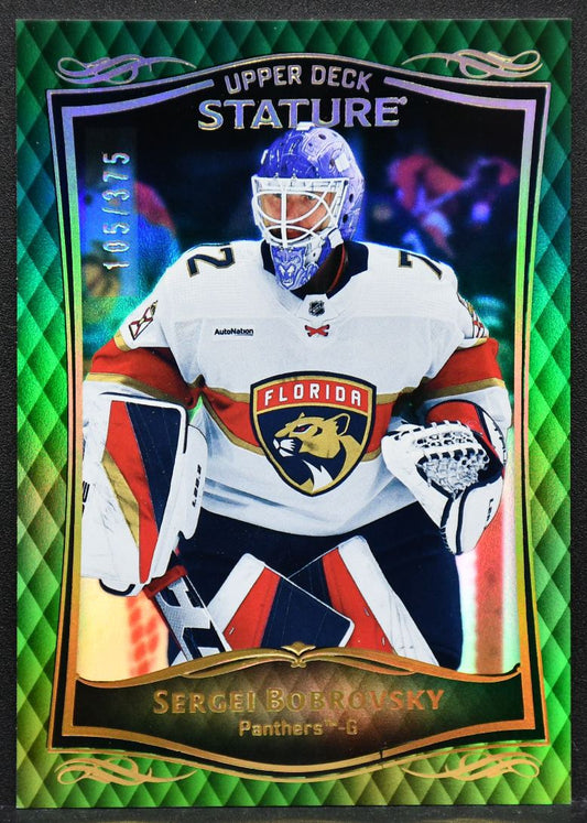 2023-24 Upper Deck Stature Green Sergei Bobrovsky 17 Florida Panthers 105/375 2395