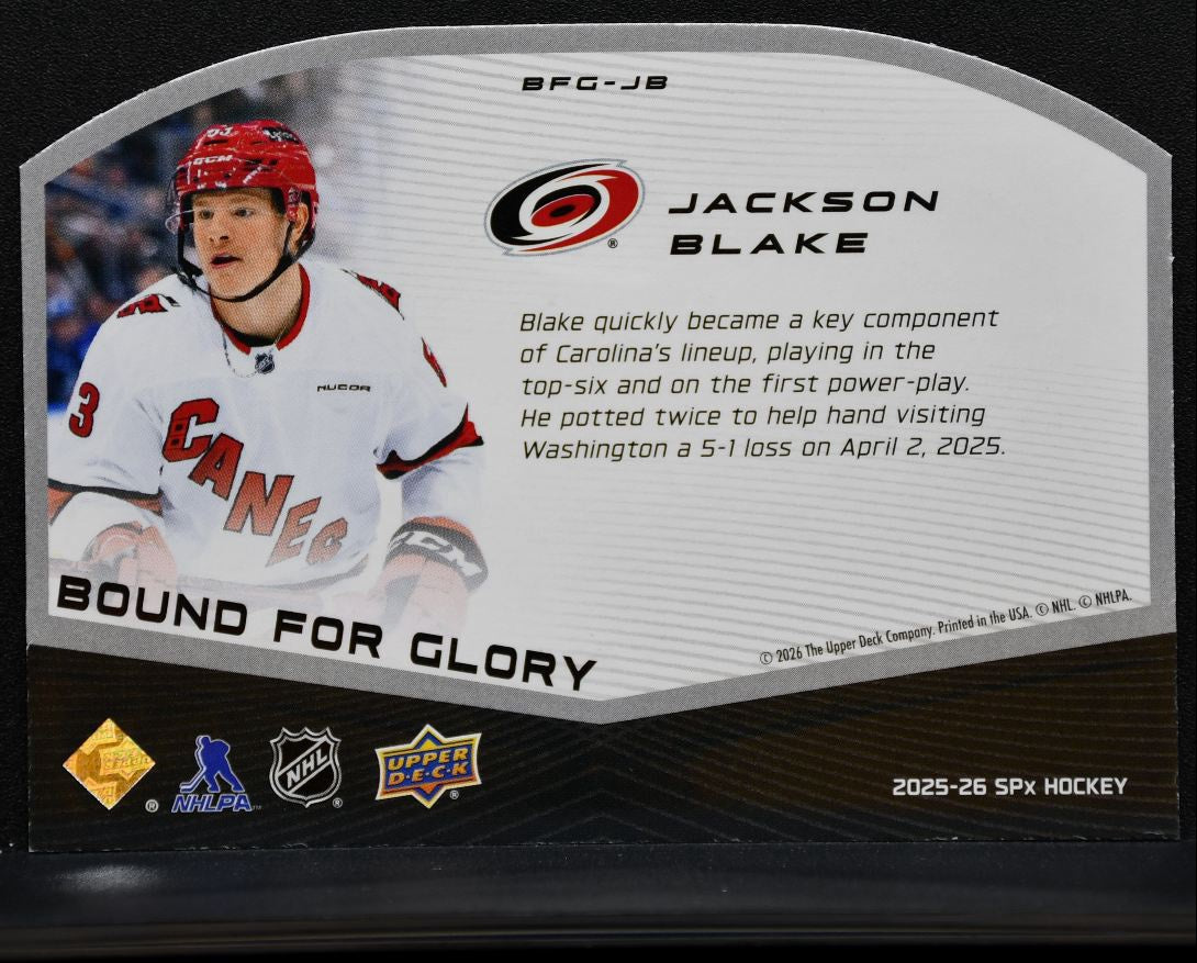 2025-26 SPx Bound for Glory Jackson Blake BFG-JB Carolina Hurricanes 1259