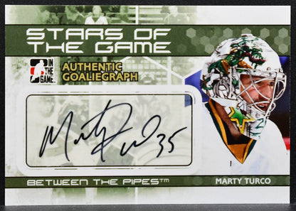 2009-10 ITG BtP Stars of the Game Goaliegraph Marty Turco Auto 0406