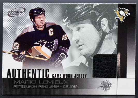 2002-03 Pacific Atomic Authentic Game-Worn Jersey Lemieux Penguins Jersey