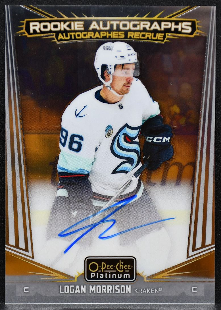 2024-25 O-Pee-Chee Platinum Rookie Auto Logan Morrison R-LM Kraken RC Auto 6795