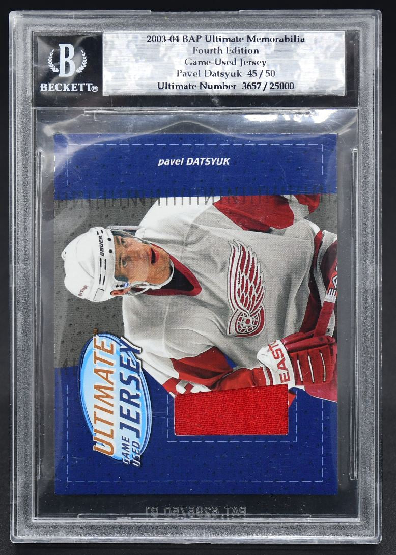 2003-04 Be A Player ITG 4th Ultimate Game-Used Jersey Datsyuk 45/50 Jersey