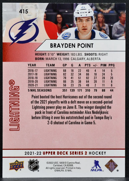 2021-22 Upper Deck Series 2 UD Exclusives Brayden Point Lightning 088 /100 6748